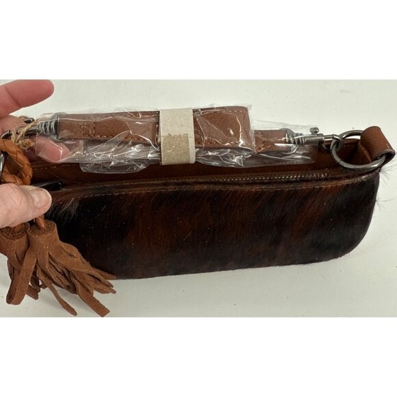 CATCHFLY STUDIO Hair on Hide Purse Shoulder Crossbody Bag Convertible New - Picture 6 of 9